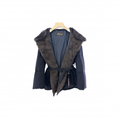 LORO PIANA MINK-COLLAR DOWN JACKET